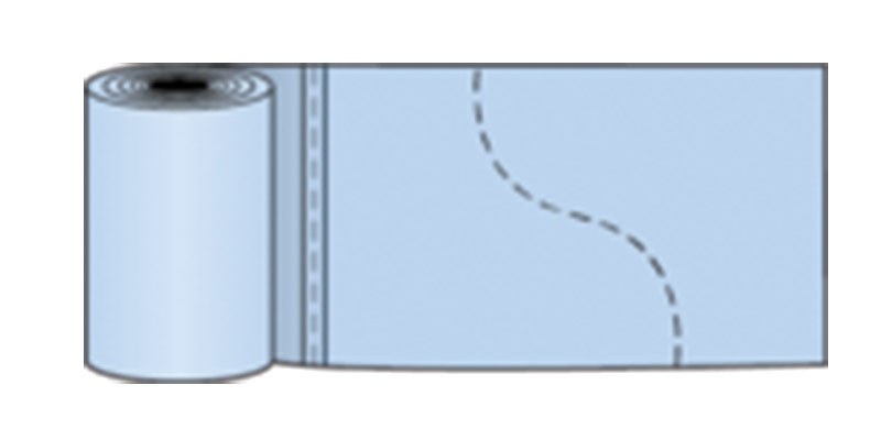 Rolled bags with sinus top seal